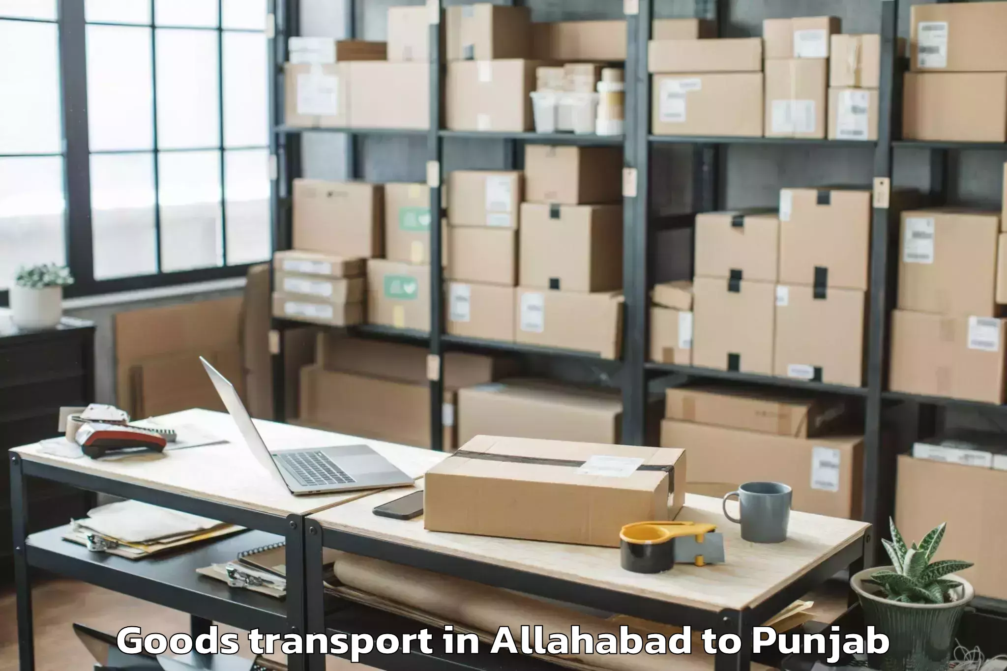 Hassle-Free Allahabad to Baba Bakala Goods Transport